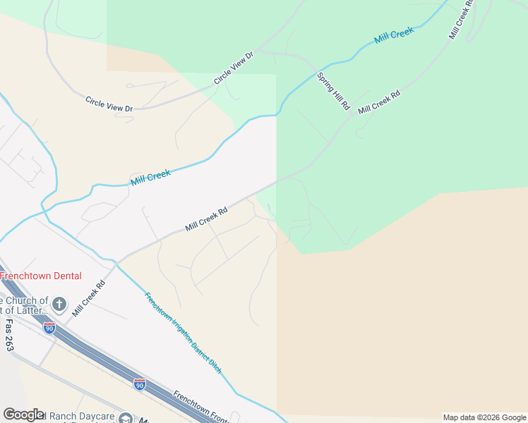 map of restaurants, bars, coffee shops, grocery stores, and more near 15062 Romulus Lane in Frenchtown