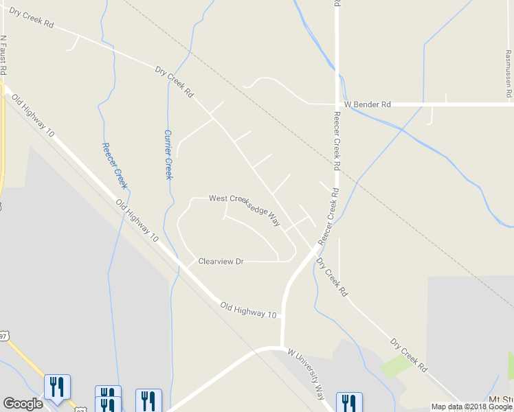 map of restaurants, bars, coffee shops, grocery stores, and more near 1903 West Creeksedge Way in Ellensburg