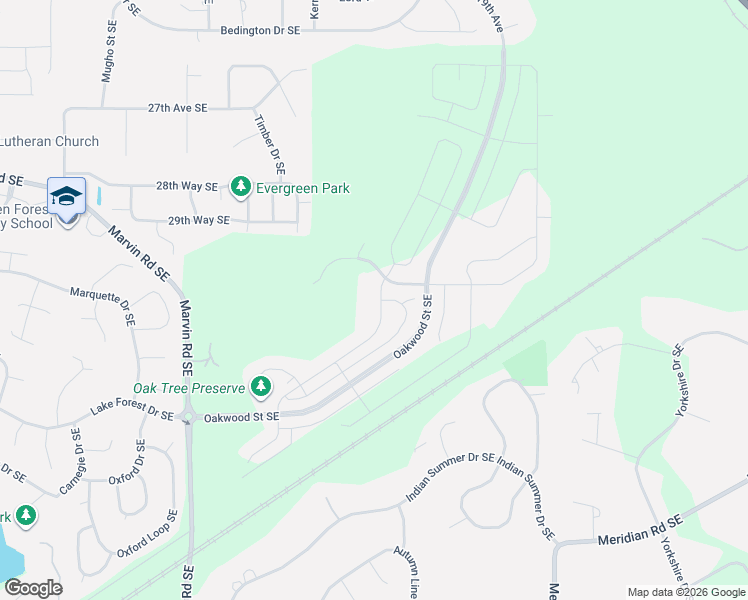 map of restaurants, bars, coffee shops, grocery stores, and more near 3331 Arrowroot Street Southeast in Lacey