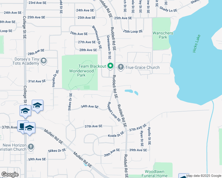 map of restaurants, bars, coffee shops, grocery stores, and more near 5452 33rd Court Southeast in Lacey