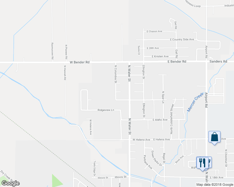 map of restaurants, bars, coffee shops, grocery stores, and more near 210 Maci Court in Ellensburg