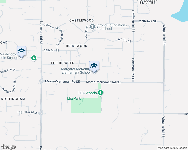 map of restaurants, bars, coffee shops, grocery stores, and more near 3250 Morse-Merryman Rd SE in Olympia