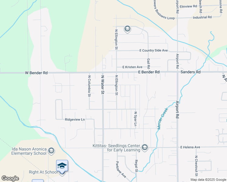 map of restaurants, bars, coffee shops, grocery stores, and more near 104 Courtney Court in Ellensburg
