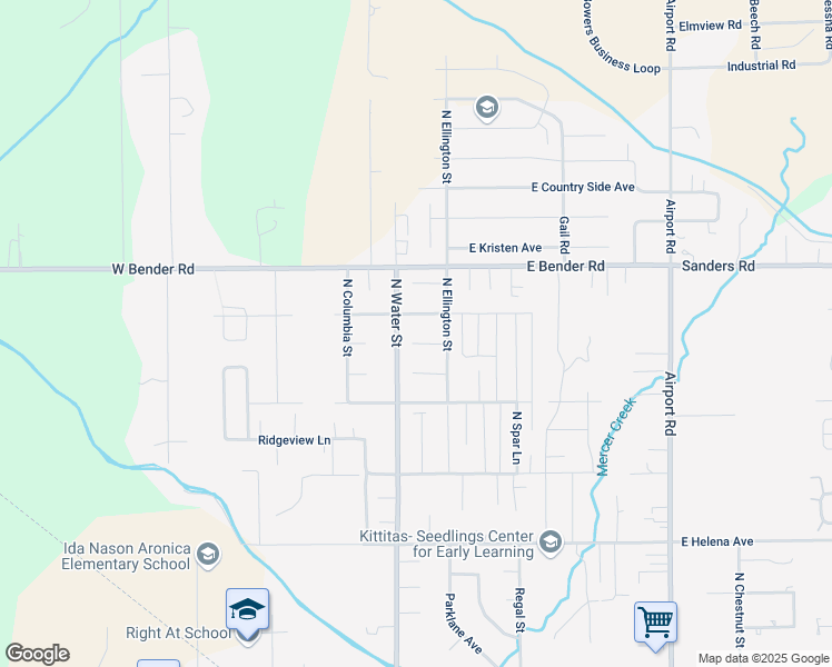 map of restaurants, bars, coffee shops, grocery stores, and more near 109 Courtney Court in Ellensburg