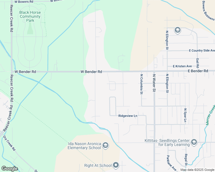 map of restaurants, bars, coffee shops, grocery stores, and more near 2515 North Snowdrop Street in Ellensburg
