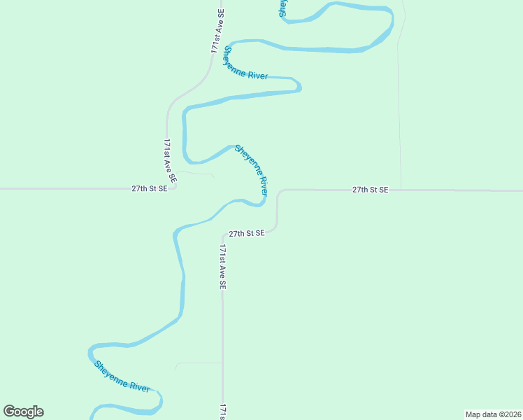 map of restaurants, bars, coffee shops, grocery stores, and more near 17105 27th Street Southeast in Argusville