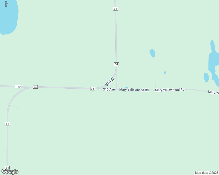 map of restaurants, bars, coffee shops, grocery stores, and more near 31062 County Highway 34 in Becker County