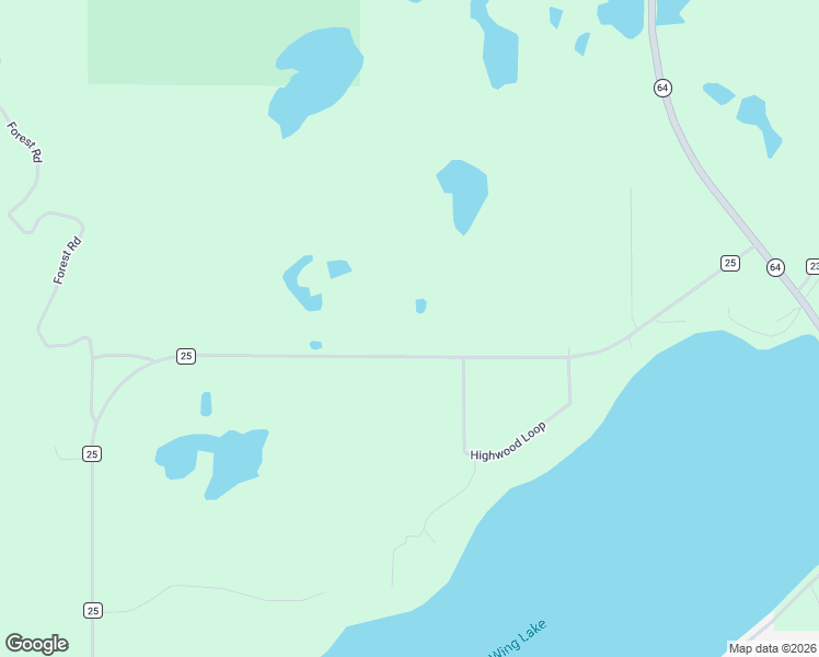 map of restaurants, bars, coffee shops, grocery stores, and more near County 25 in Akeley