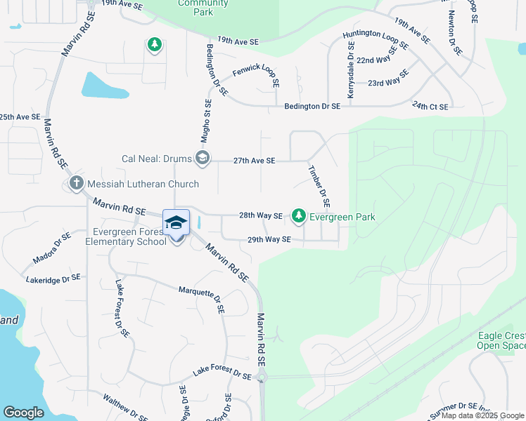 map of restaurants, bars, coffee shops, grocery stores, and more near 8716 28th Way Southeast in Olympia