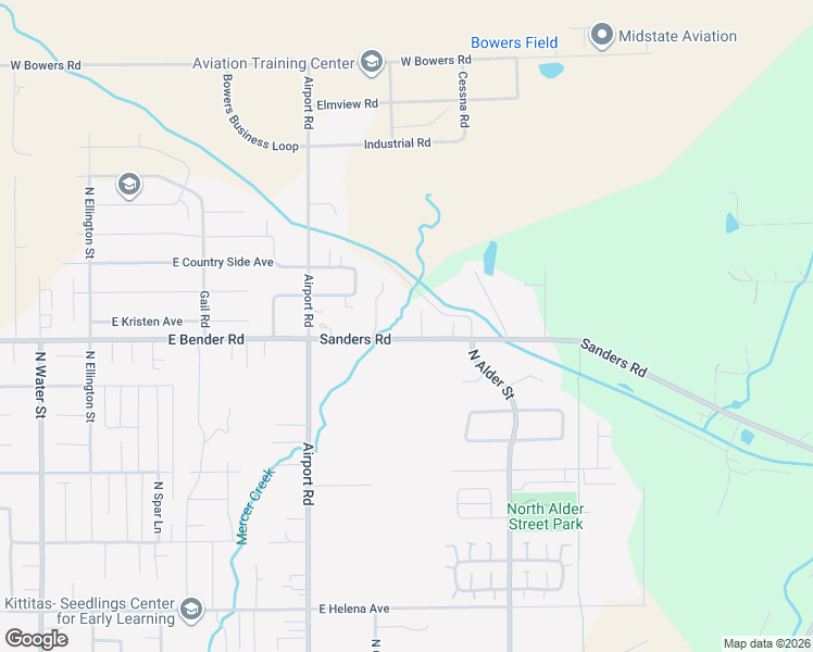 map of restaurants, bars, coffee shops, grocery stores, and more near 825 Sanders Road in Ellensburg