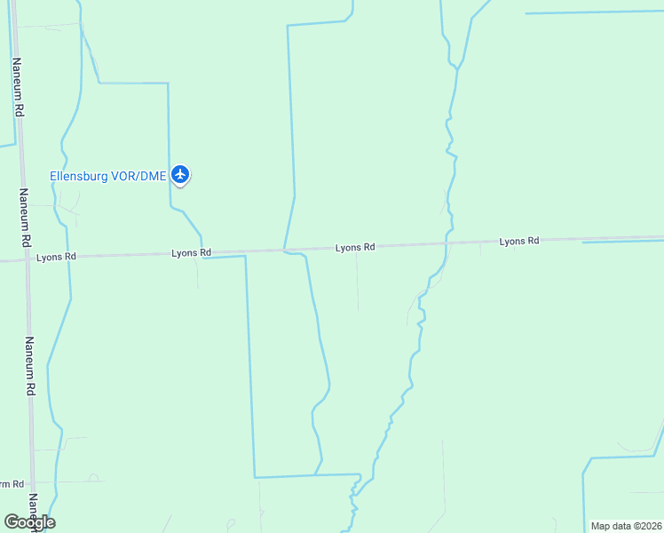 map of restaurants, bars, coffee shops, grocery stores, and more near 3510 Lyons Road in Ellensburg