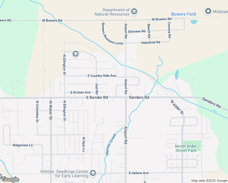 map of restaurants, bars, coffee shops, grocery stores, and more near 2707 North Canal Street in Ellensburg