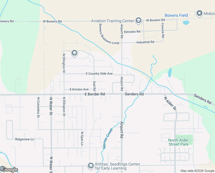 map of restaurants, bars, coffee shops, grocery stores, and more near 507 East Kristen Avenue in Ellensburg