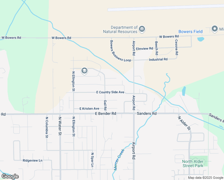 map of restaurants, bars, coffee shops, grocery stores, and more near 407 East Country Side Avenue in Ellensburg