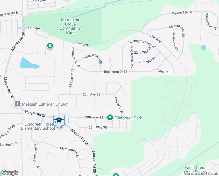 map of restaurants, bars, coffee shops, grocery stores, and more near 8824 27th Avenue Southeast in Olympia