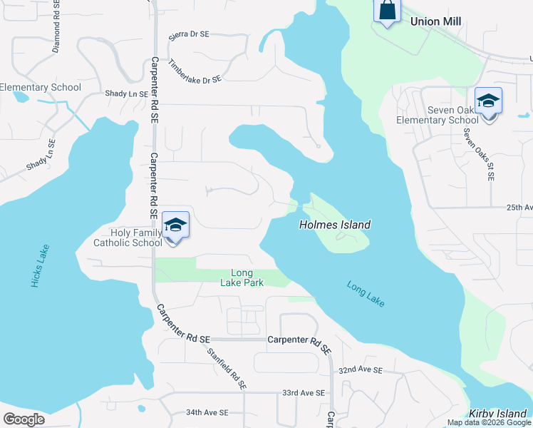 map of restaurants, bars, coffee shops, grocery stores, and more near 7121 Alderwood Court Southeast in Lacey
