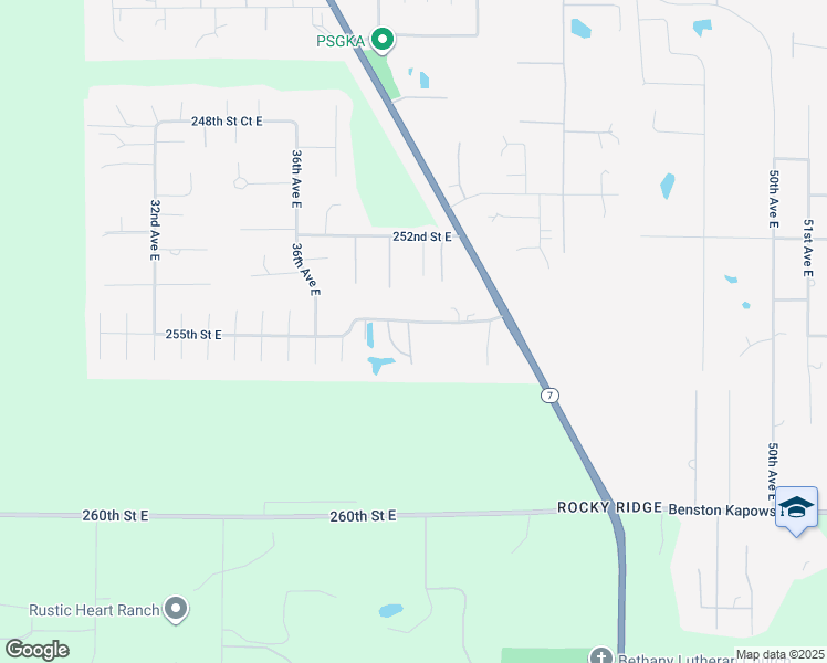 map of restaurants, bars, coffee shops, grocery stores, and more near 25528 40th Avenue Court East in Spanaway