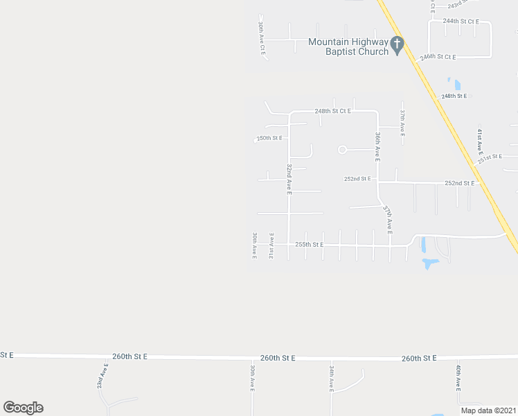 map of restaurants, bars, coffee shops, grocery stores, and more near 3011 253rd Street Court East in Spanaway