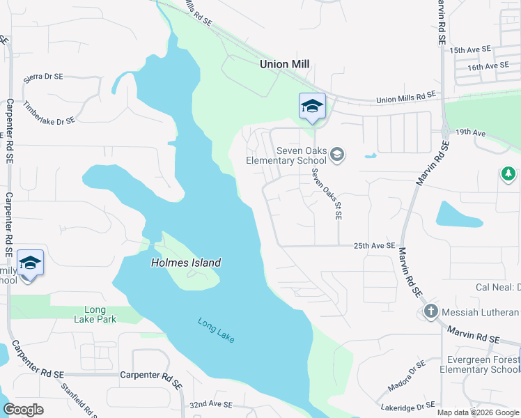 map of restaurants, bars, coffee shops, grocery stores, and more near 2313 Mayes Road Southeast in Olympia