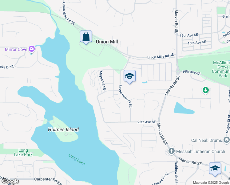 map of restaurants, bars, coffee shops, grocery stores, and more near 7816 21st Lane Southeast in Lacey