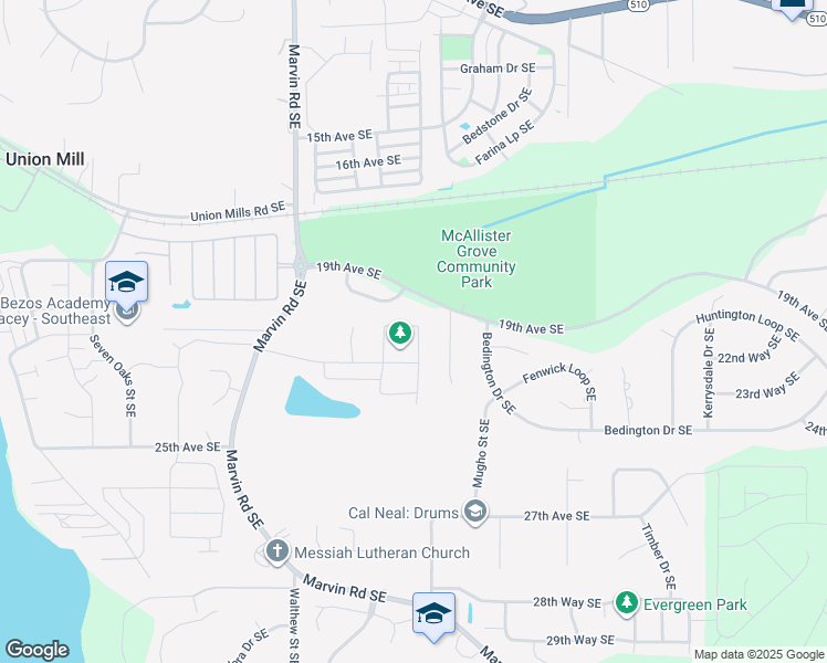 map of restaurants, bars, coffee shops, grocery stores, and more near 8431 21st Avenue Southeast in Lacey