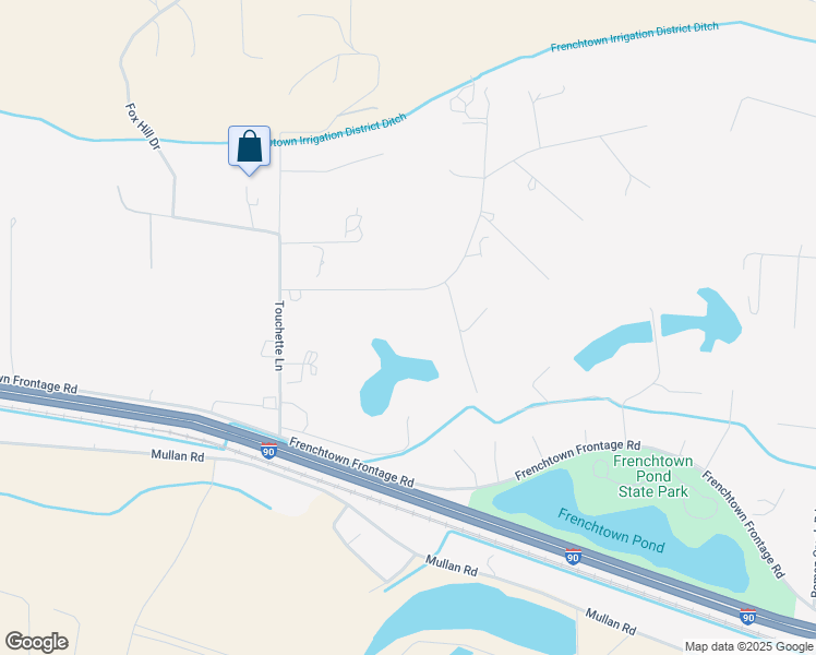 map of restaurants, bars, coffee shops, grocery stores, and more near 19275 Moonlight Drive in Frenchtown