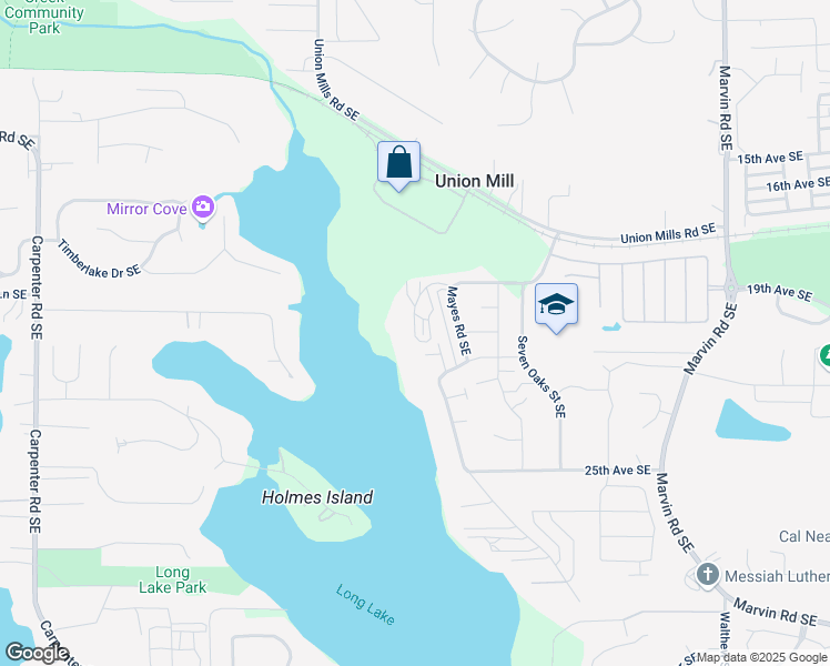 map of restaurants, bars, coffee shops, grocery stores, and more near 7736 20th Lane Southeast in Lacey