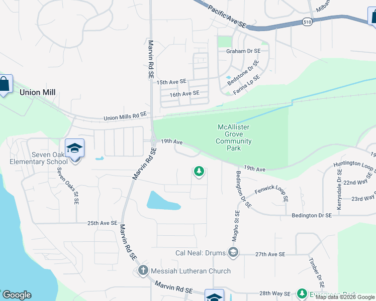 map of restaurants, bars, coffee shops, grocery stores, and more near 8342 Abington Circle Southeast in Olympia