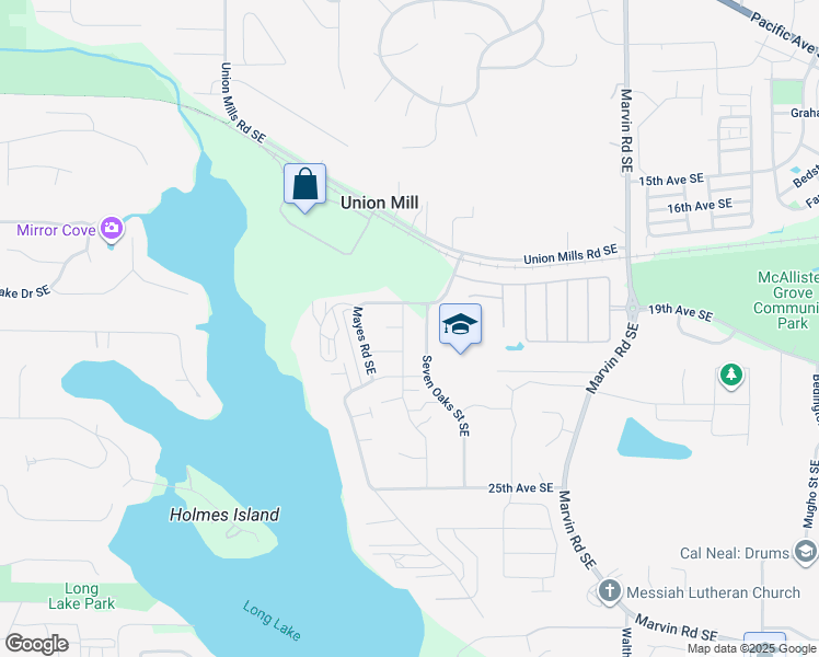 map of restaurants, bars, coffee shops, grocery stores, and more near 1924 Cantergrove Drive in Lacey