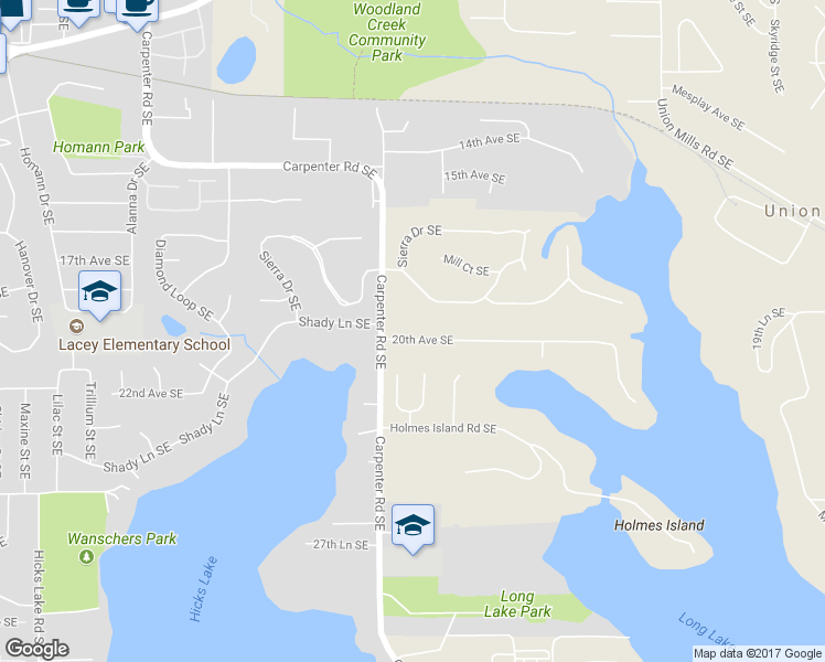 map of restaurants, bars, coffee shops, grocery stores, and more near 6834 20th Avenue Southeast in Olympia