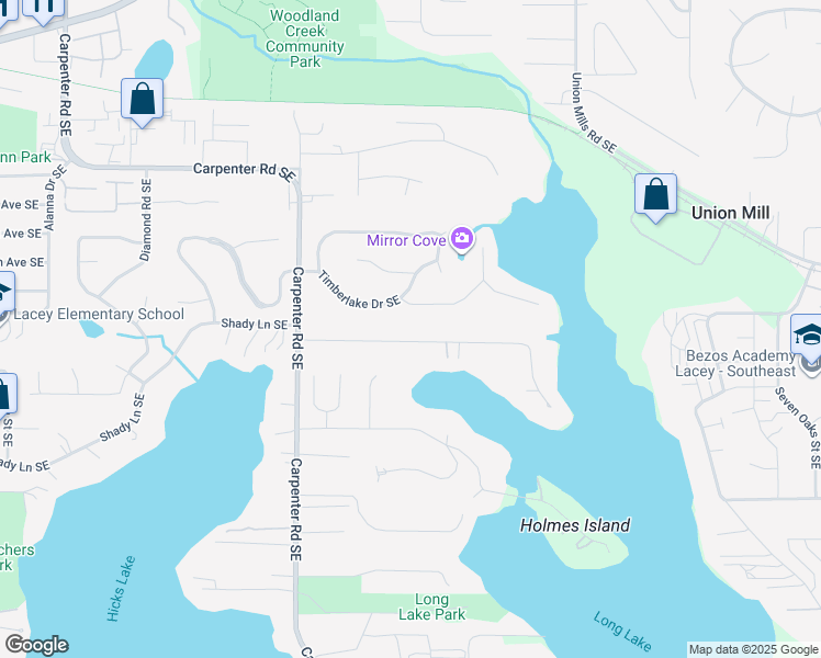 map of restaurants, bars, coffee shops, grocery stores, and more near 7042 20th Avenue Southeast in Olympia