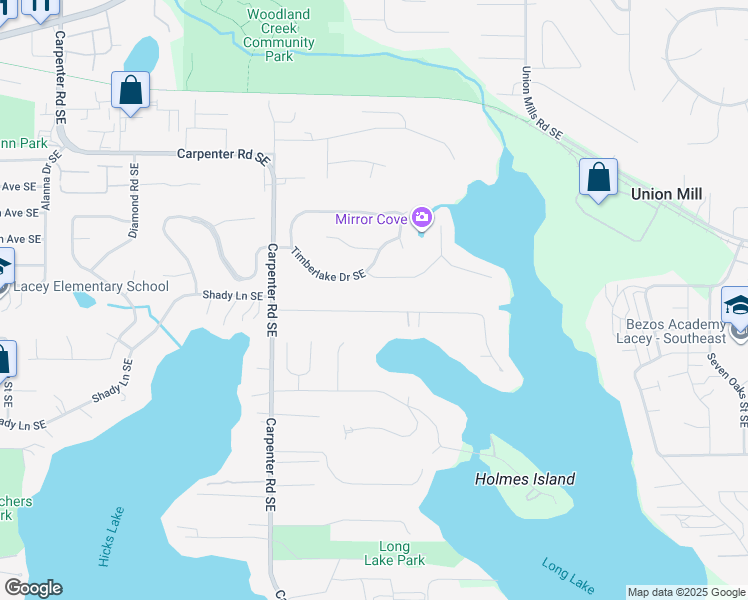 map of restaurants, bars, coffee shops, grocery stores, and more near 7042 20th Avenue Southeast in Olympia