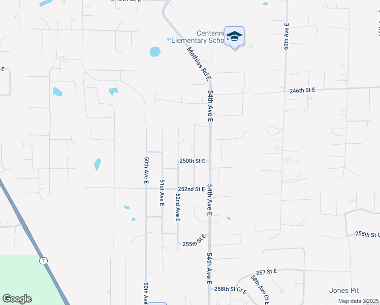 map of restaurants, bars, coffee shops, grocery stores, and more near 24916 53rd Avenue East in Graham