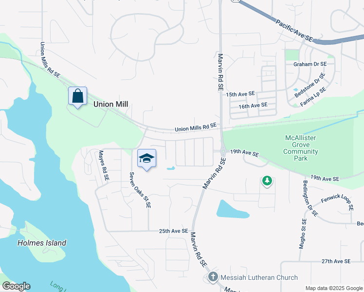 map of restaurants, bars, coffee shops, grocery stores, and more near 1823 Cranberry Lane Southeast in Lacey