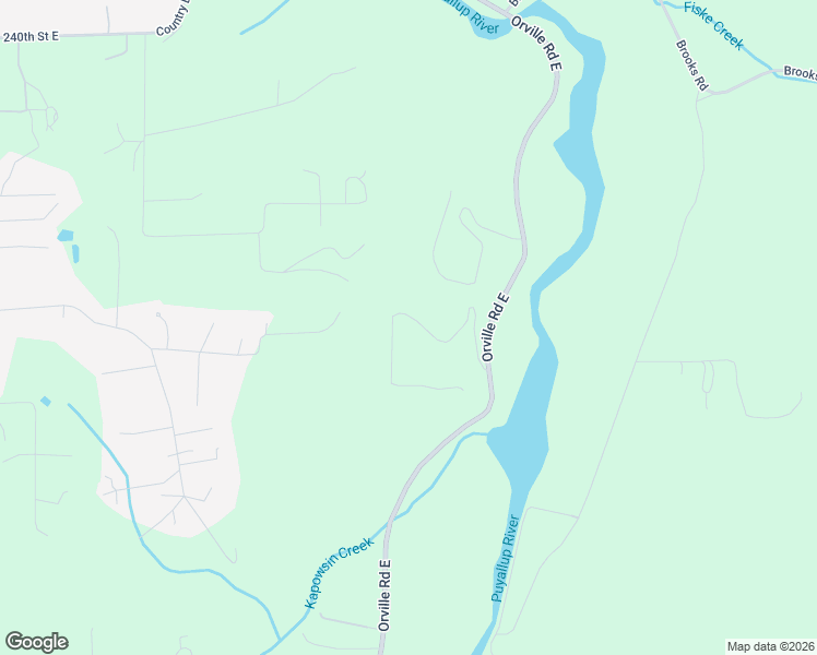 map of restaurants, bars, coffee shops, grocery stores, and more near 16703 249th Street East in Orting