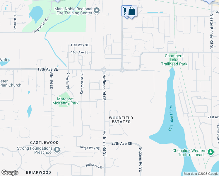 map of restaurants, bars, coffee shops, grocery stores, and more near 1825 Ashwood Downs Lane Southeast in Olympia