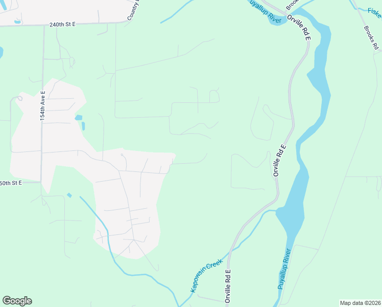 map of restaurants, bars, coffee shops, grocery stores, and more near 16319 249th Street East in Graham