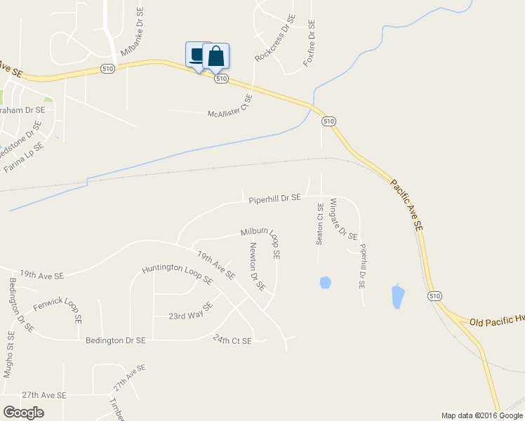 map of restaurants, bars, coffee shops, grocery stores, and more near 9315 Piperhill Drive Southeast in Olympia