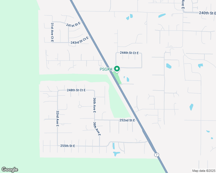 map of restaurants, bars, coffee shops, grocery stores, and more near 24821 37th Avenue East in Spanaway