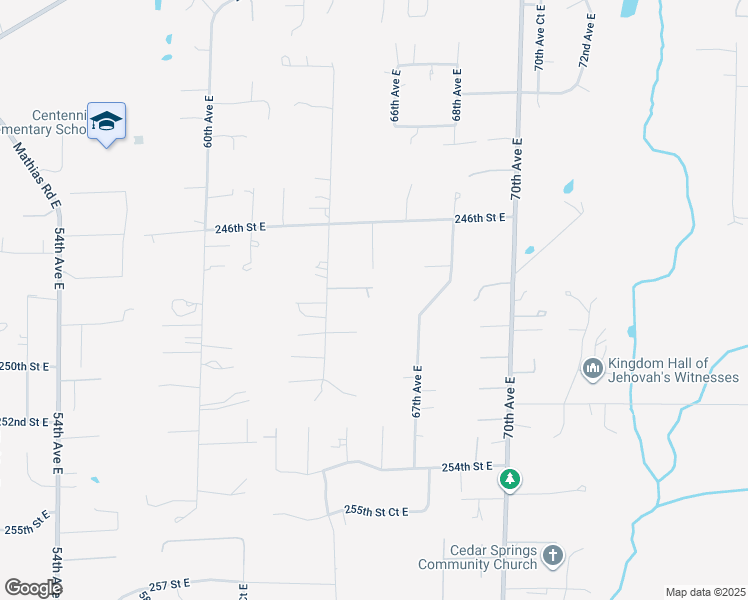map of restaurants, bars, coffee shops, grocery stores, and more near 24811 64th Avenue East in Graham