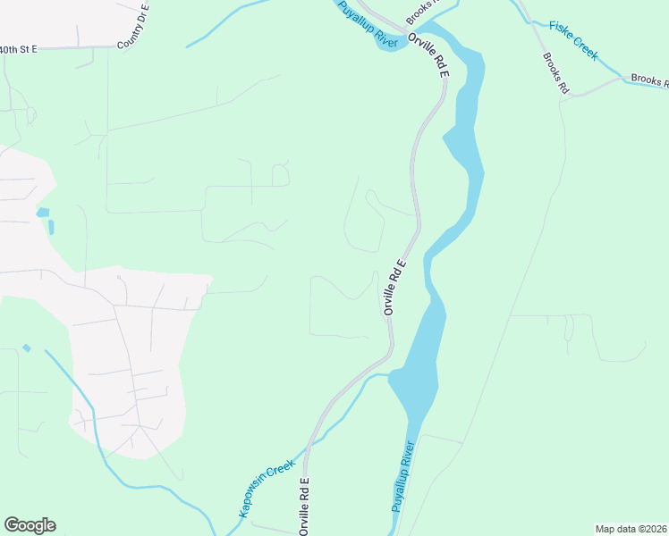 map of restaurants, bars, coffee shops, grocery stores, and more near 16703 249th Street East in Orting