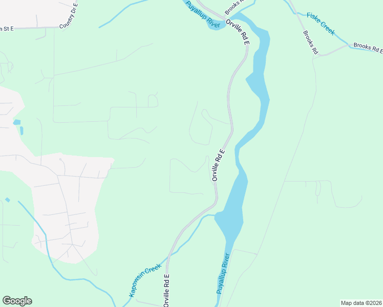 map of restaurants, bars, coffee shops, grocery stores, and more near 16809 249th Street East in Orting