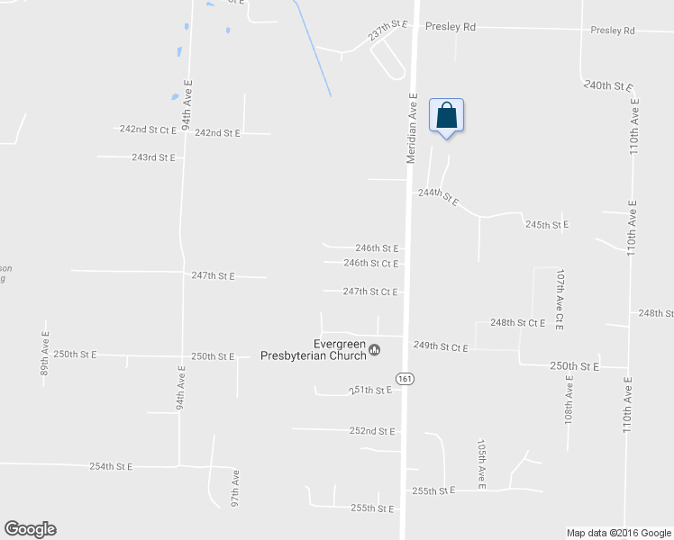map of restaurants, bars, coffee shops, grocery stores, and more near 9910 246th Street Court East in Graham