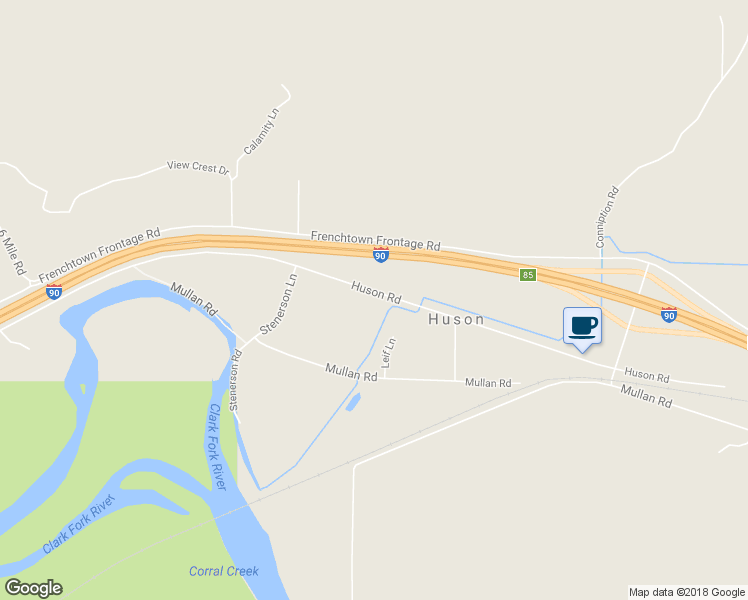 map of restaurants, bars, coffee shops, grocery stores, and more near 23975 Huson Road in Huson