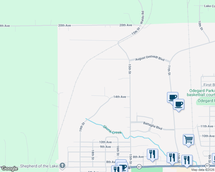map of restaurants, bars, coffee shops, grocery stores, and more near 1631 14th Avenue in Two Harbors