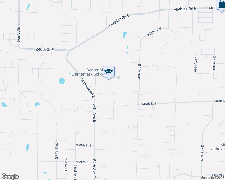 map of restaurants, bars, coffee shops, grocery stores, and more near 5614 245th Street East in Graham