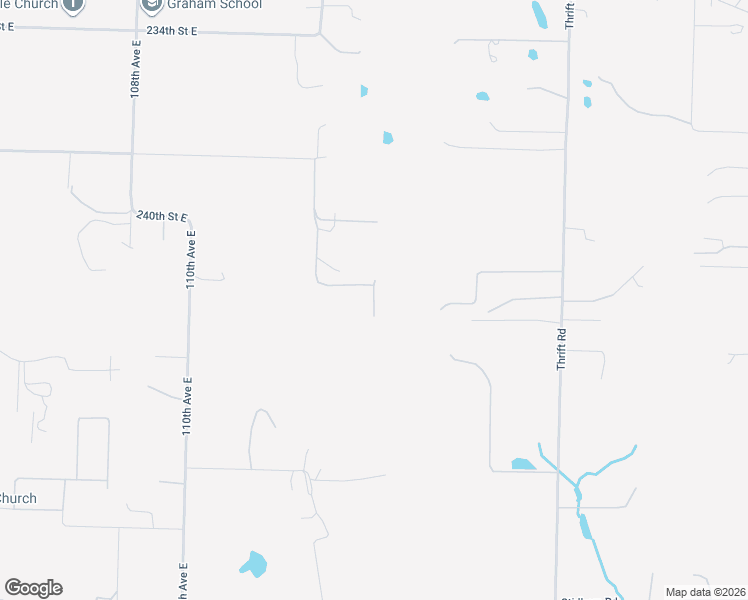 map of restaurants, bars, coffee shops, grocery stores, and more near 116th Avenue East in Graham