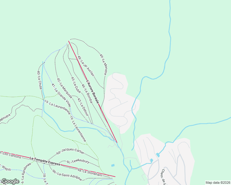 map of restaurants, bars, coffee shops, grocery stores, and more near 1 Chemin Blanc in Stoneham-et-Tewkesbury