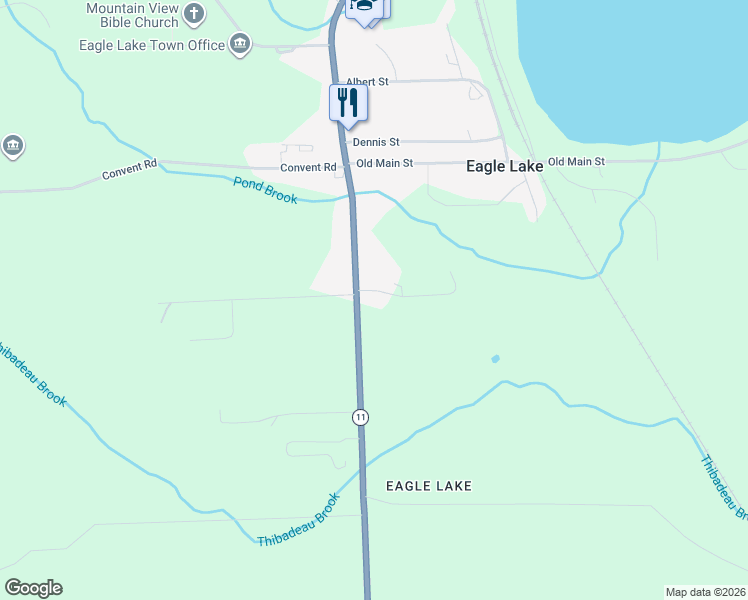 map of restaurants, bars, coffee shops, grocery stores, and more near 10 Carter Street in Eagle Lake
