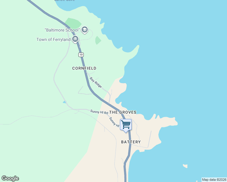 map of restaurants, bars, coffee shops, grocery stores, and more near 218 Newfoundland and Labrador 10 in Ferryland